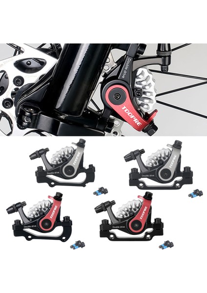 Kırmızı Ön Fren Stili 1 Adet Bisiklet Mekanik Disk Fren Çift Piston Kaliper Ebike Iki Yönlü Hidrolik Fren Alüminyum Alaşımlı Bisiklet Aksesuarları (Yurt Dışından) fiyatları