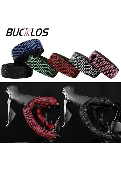 510149-KIRMIZI Stil Bucklos Yol Bisikleti Direksiyon Bandı Kaymaz Silika Jel Direksiyon Bandı Şok Emici Bisiklet Aksesuarları (Yurt Dışından) fırsatları
