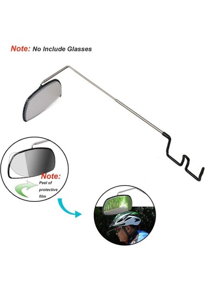 Bisiklet Gözlüğü Arka Görüş Aynası Mi Derece Ayna Alüminyum Alaşımlı Ayarlı Kask Montajı Yüksek Çözünürlüklü Lens (Yurt Dışından) fırsatları
