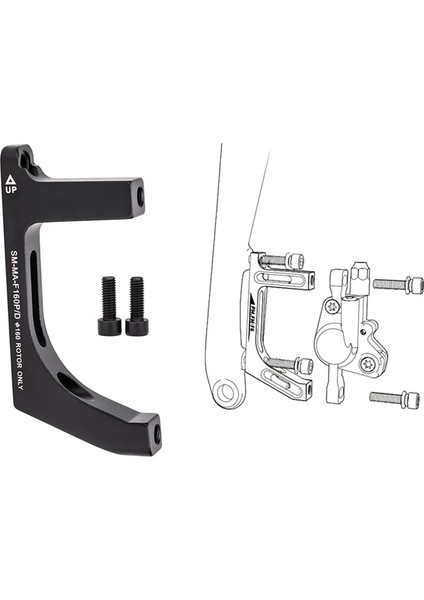 Ön 160MM Stili Yol Bisikleti Disk Fren-Kaliper Adaptörü Düz Montajdan Gönderi Montajına F140F160R Için Düz Montajdan Gönderi Montajına Fm'den Pm'ye (Yurt Dışından)