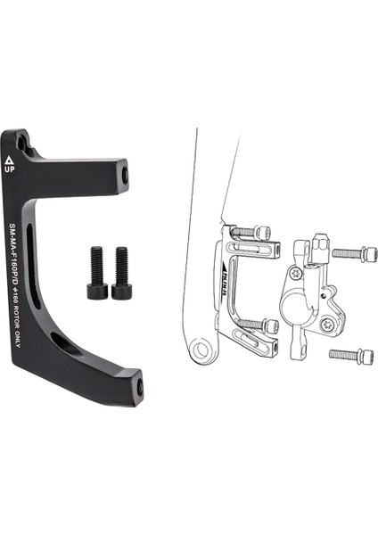 Ön 160MM Stili Yol Bisikleti Disk Fren-Kaliper Adaptörü Düz Montajdan Gönderi Montajına F140F160R Için Düz Montajdan Gönderi Montajına Fm'den Pm'ye (Yurt Dışından)