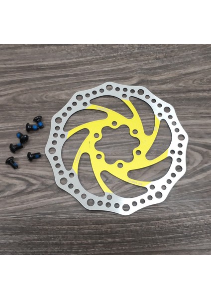 160MM Altın Tarzı R6 Paslanmaz Çelik Fren Disk Rotoru Mtb Rota Diski Bisiklet Fren Diski Vida (Yurt Dışından)