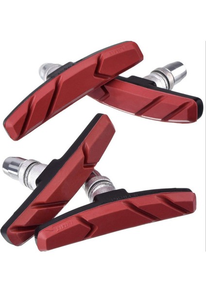 Kırmızı-2pcs Tarzı V Tipi Sessiz Fren Pedleri Ayakkabı Bisiklet Bisiklet Dağ Bisikleti Ölü Hız Fren Pedleri V Fren Sistemi Fren Derisi (Yurt Dışından) modelleri