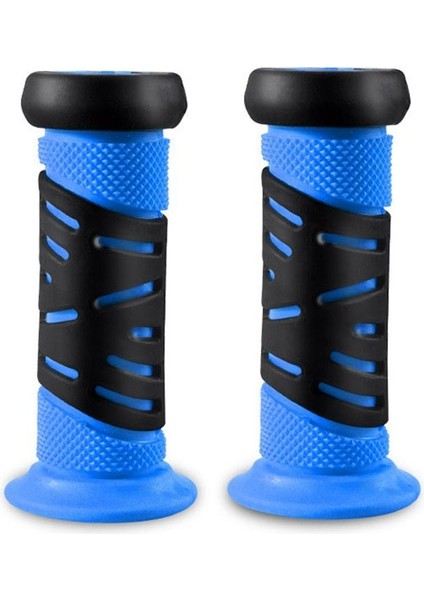 Mavi Stil 1 Çift Kauçuk Tutma Kolu Kavramaları Renkli Mavi Kırmızı Kaymaz Çocuklar Bisiklet Denge Bisikleti Üç Tekerlekli Scooter El Kolu (Yurt Dışından)