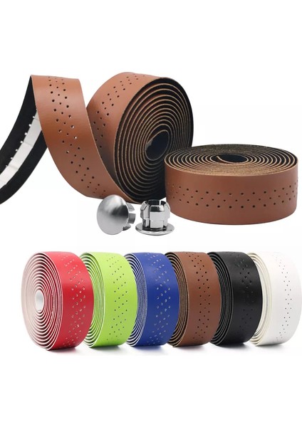 Kahverengi Tarzı Mtb Yol Bisikleti Pu Deri Delikli Kemer Nefes Alabilen Bisiklet Sapı Sargı Kayışları Sabit Dişli Kemer Bisiklet Gidon Bandı (Yurt Dışından) fiyatları