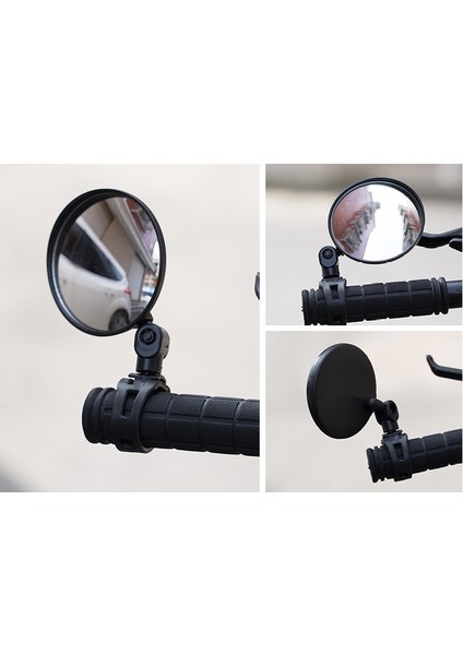 2 Adet 5-7 Tarzı Bisiklet Yan Ayna Geniş Açılı Konveks Ayna Bisiklet Reflektör Dağ Bisikleti Yan Aynası Silikon Kolu Yan Aynası (Yurt Dışından)