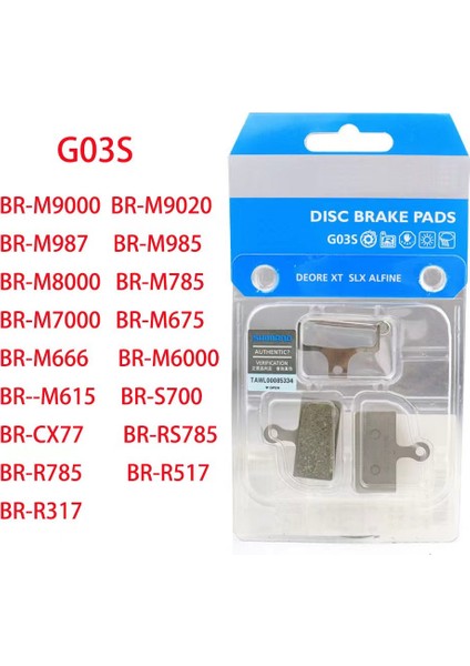 2 Takım G01S Stili G01SG03S Reçine Fren Balataları Mtb Bisiklet Fren Balataları Deore Xt Slx Deore RS785 R517 Için (Yurt Dışından)