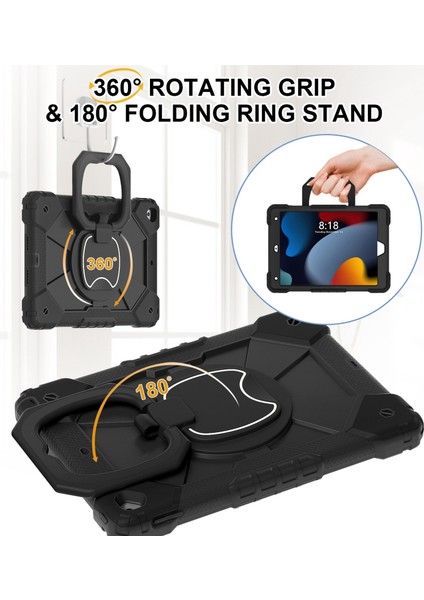 iPad 10.2 2021/2020/2019 Için Silikon Hibrit Pc Kılıfı (Yurt Dışından)