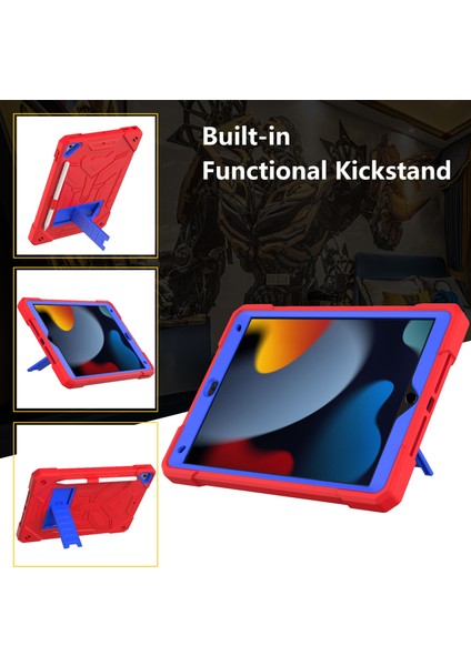 iPad 10.2 2019/2020/2021 Için Silikon+Pc Tablet Kılıfı (Yurt Dışından)