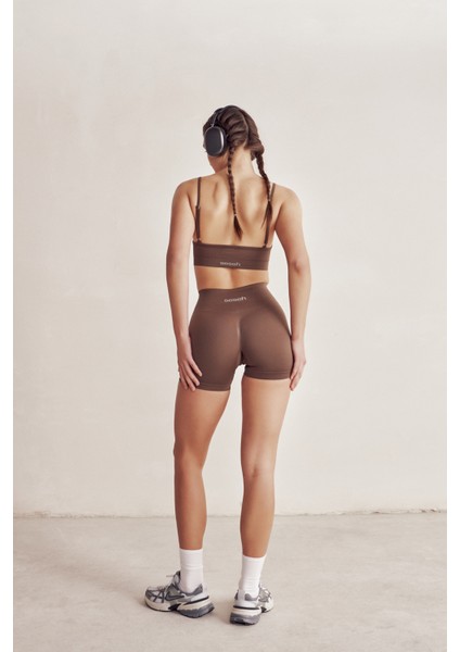Solis Mocha Kahve Seamless Spor Biker Şort