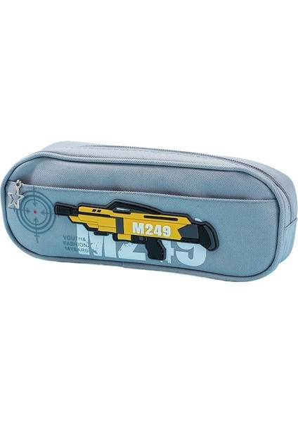 Yuvarlak Kalem Kutusu Oxford Kumaş Kırtasiye Kutusu Ortaokul Öğrencisi Erkek Kalem Kutusu Çok Katmanlı Kırtasiye Çantası (Yurt Dışından)