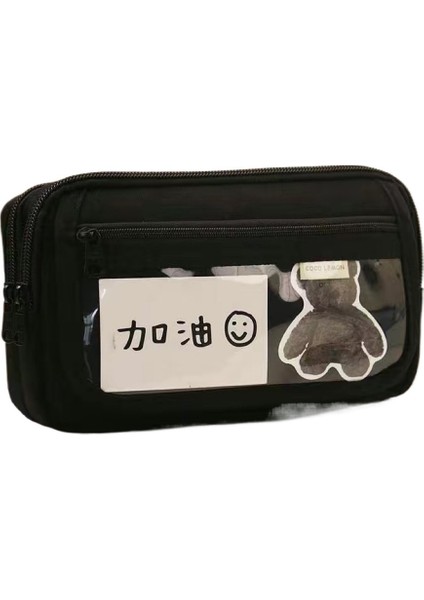 Ins Tarzı Büyük Kapasiteli Kalem Çantası Basit Düz Renk Leke Tutmaz Saklama Çantası Lise Ilkokul Öğrencileri Çocuk Kırtasiye Kutusu (Yurt Dışından)