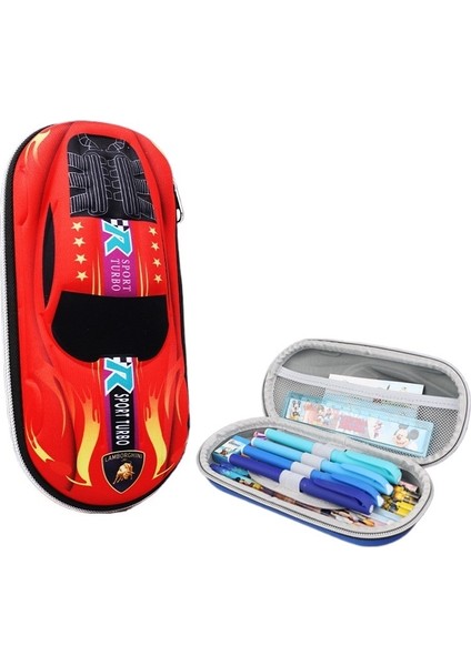 3D Üç Boyutlu Spor Araba Üç Katmanlı Kalem Kutusu, Ilkokul ve Ortaokul Öğrencileri Için Büyük Kapasiteli Çocuk Kalem Kutusu (Yurt Dışından)