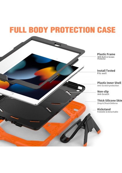 iPad 10.2 2021/2020/2019 Için Silikon + Pc Kılıfı (Yurt Dışından) fırsatları