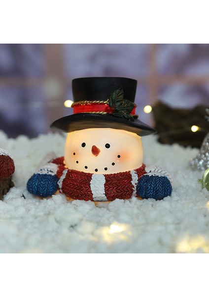 Kış Noel Kardan Adam Reçine El Sanatları Süsler Ebeveyn-Çocuk Karikatür Atmosfer Hediye Hatıra Sevimli Şekil Dekorasyon (Yurt Dışından)