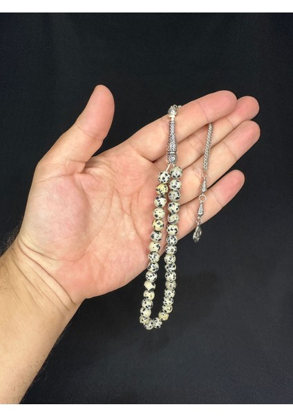Jasper Taşı Benekli Doğaltaş Tesbih Küre Kesim 8 mm T-550