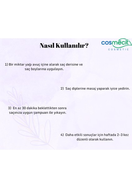 Naturel Saç Bakım Yağı 100 ml - Bitkisel Yağ Kompleksi