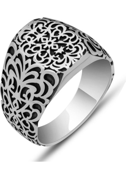 Desenli Taşsız 925 Gümüş Erkek Yüzük fiyatları