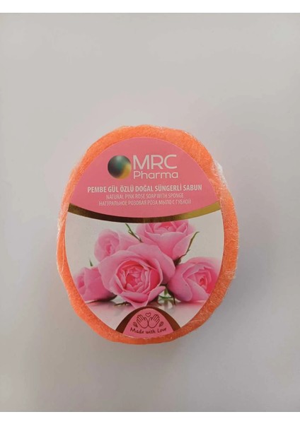 Pembe Gül Özlü Pembe Renk Doğal Süngerli Sabun