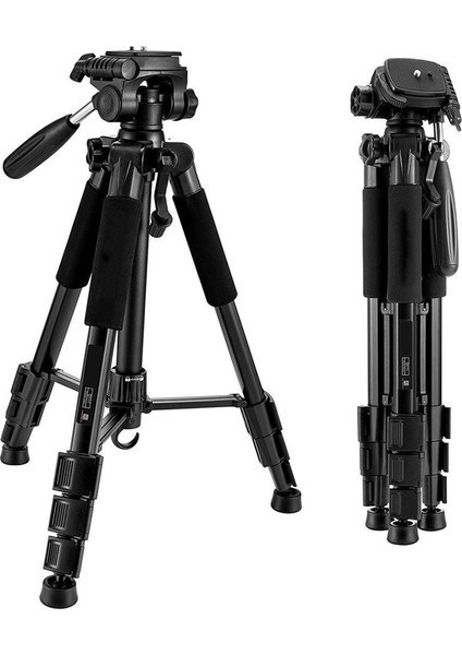 190 cm 1. Sınıf Fotoğraf Makinası ve Telefonlar Için 3 kg Kadar Taşıyabilir Tripod