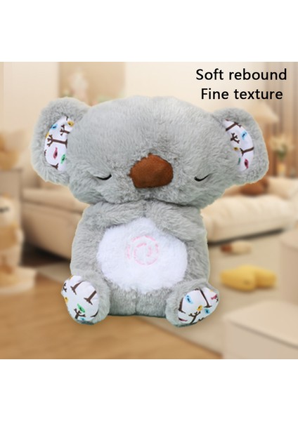 Hayvan Şekilli Peluş Bebek Bebek Çocuk Yatıştırıcı Arkadaşı Müzikli ve Açık Gri Koalalı Yumuşak Doldurulmuş Oyuncak (Yurt Dışından)
