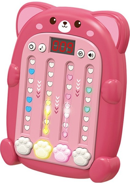 SJL3608 Ritim Oyun Makinesi Ses Işığı ile Müzik Fidget Oyuncak Erkek Kızlar Için-Pembe Ayı (Yurt Dışından)
