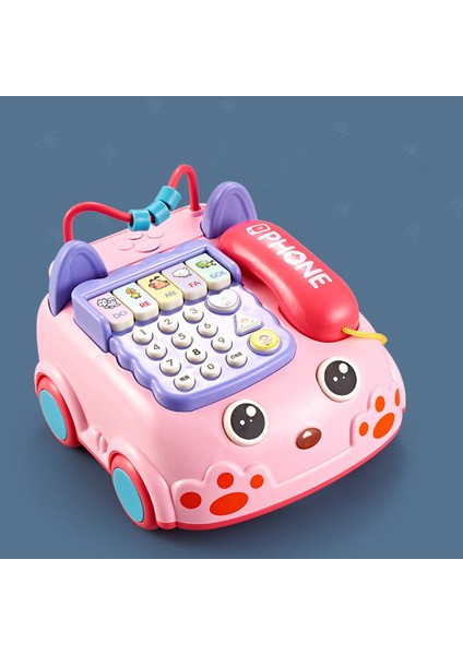 Karikatür Şekli Erken Eğitim Telefon Araba Çok Fonksiyonlu Iki Dilli Telefon Araba Eğitim Oyuncak-Pembe (Yurt Dışından) fiyatları