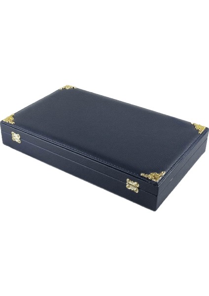 Lacivert Renk Geniş Deri Tesbih Kutusu fiyatları