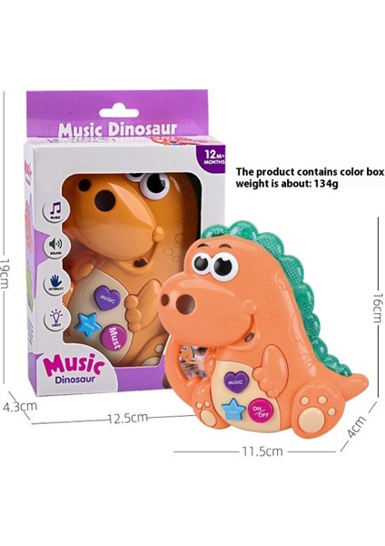 1138 Karikatür Dinozor Bebek Çocuk Müzikli Eğitici Oyuncak Piyano Açık-Turuncu (Yurt Dışından) fırsatları