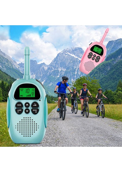 2 Adet DJ100 Çocuk Walkie Talkie Oyuncaklar Çocuklar Interkom Mini El Telsizi 3 Km Aralığı Uhf Radyo Kordon-Pembe + Pembe (Yurt Dışından)