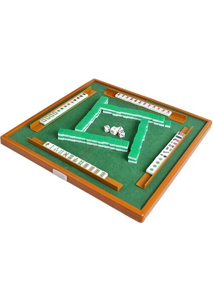 Seyahat Aile Eğlence Zamanı Için Katlanır Mahjong Masalı Taşınabilir Mini Mahjong Seti (Yurt Dışından)