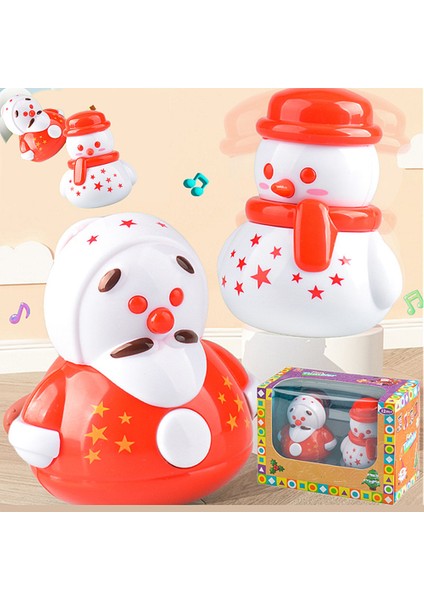 YH8331 Noel Küçük Kardan Adam Figürleri Oyuncaklar Mini Tumbler Daruma Noel Oyuncakları Masaüstü Dekorasyon Için Set (Yurt Dışından)