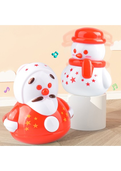 YH8331 Noel Küçük Kardan Adam Figürleri Oyuncaklar Mini Tumbler Daruma Noel Oyuncakları Masaüstü Dekorasyon Için Set (Yurt Dışından)
