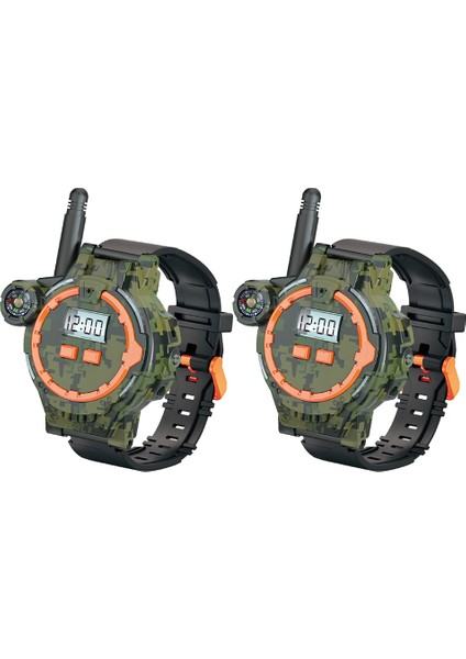 060 2 Adet Çocuklar Mini Walkie Talkie Izle Eller Serbest Konuşan El Feneri Pusula Şarj Edilebilir Interkom (Yurt Dışından)
