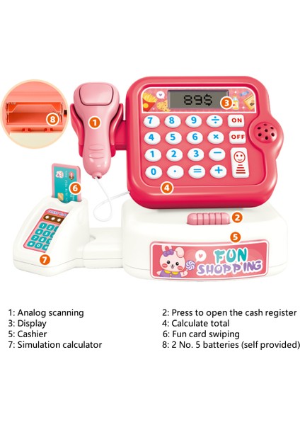 Çocuk Oyuncak Yazarkasa Playset Pretend Çocuk Süpermarket Ödeme Oyuncak Yeni Yürümeye Başlayan Çocuklar ve Amp; Okul Öncesi-Alışveriş Sepeti (Yurt Dışından)