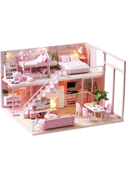 Ahşap Minyatür Dollhouse Minik Ev Dıy El Montajlı Bebek (Yurt Dışından)