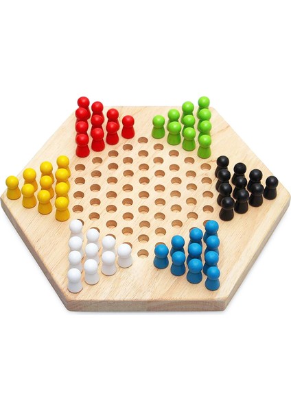 Çin Checker Klasik Orijinal Oyun Seti Ka Ahşap Tahta Oyunu Strateji Oyunu Çocuklar Yetişkinler Için (Yurt Dışından)