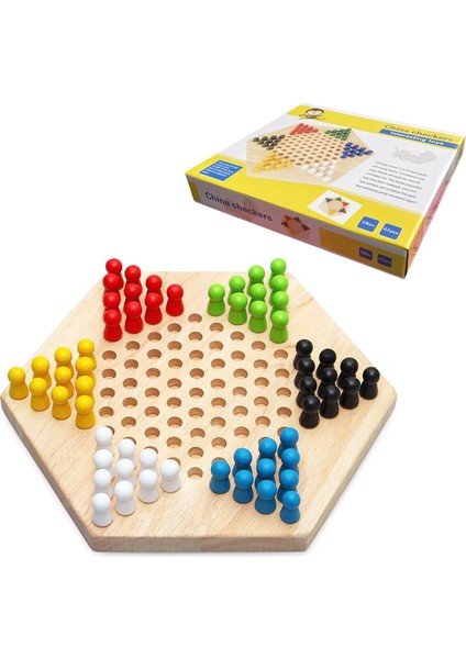 Çin Checker Klasik Orijinal Oyun Seti Ka Ahşap Tahta Oyunu Strateji Oyunu Çocuklar Yetişkinler Için (Yurt Dışından) fırsatları