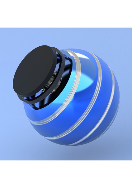 55MM Gümüş Çizgi Tasarımı Parlak Jiroskopik Top Ayrılabilir Dönen Yuvarlak Top Gyro Masaüstü Parmak Ucu Dekompresyon Oyuncak-Mavi (Yurt Dışından)