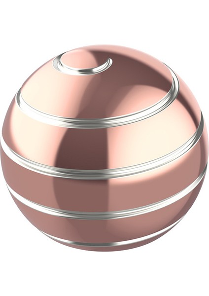 40MM Gümüş Çizgi Tasarımı Ayrılabilir Parlak Jiroskopik Dönen Top Masaüstü Yuvarlak Top Gyro Parmak Ucu Dekompresyon Oyuncak-Gül Altın (Yurt Dışından)