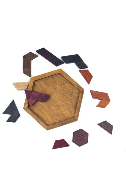 Ahşap Tangram Yapboz Seti Geometrik Şekil Çocuk Eğitici Oyuncaklar (Yurt Dışından) indirimleri