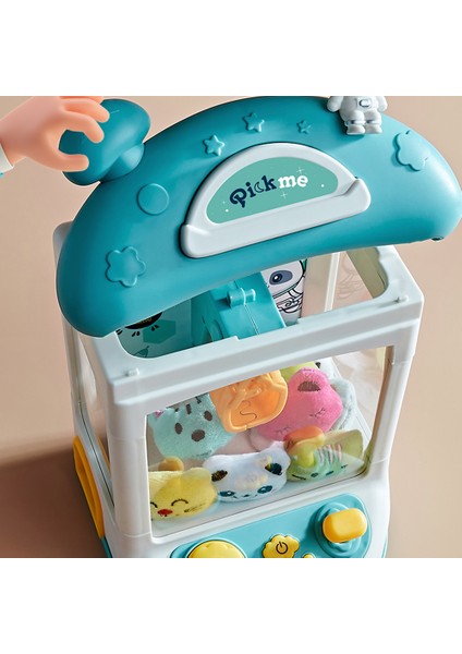 SJL6739 Çocuklar Için Pençe Makinesi Spaceman Kapsül Pençe Oyunu Ödüller Oyuncak 2 Güç Kaynağı Modu-Yeşil (Yurt Dışından)