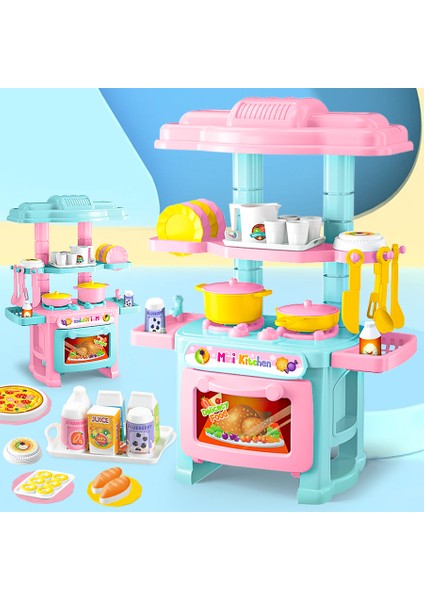 AL18045 Mini Çocuk Playset Oyuncak Seti Plastik Oyun Tencere Tavalar Su Isıtıcısı Soba Mutfak Soba Gıda-Rastgele Renk (Yurt Dışından) fırsatları