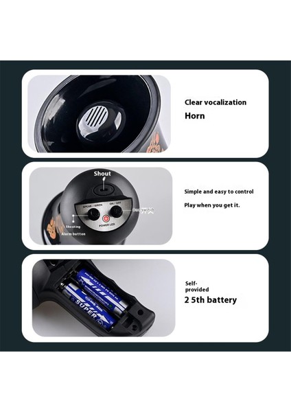 LZ050 El Megafon Hoparlör Taşınabilir Siren Amplifikatör Oyuncak Oyna Pretend (Yurt Dışından) fırsatları