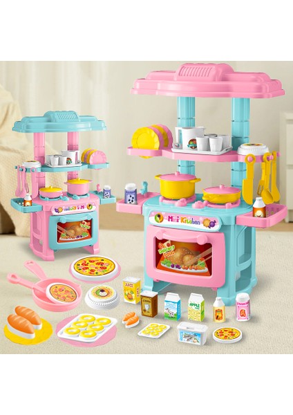 AL18045 Çocuk Kız Playset Oyuncak Seti Mini Plastik Oyun Tencere Tavalar Su Isıtıcısı Soba Mutfak Soba Gıda-Rastgele Renk (Yurt Dışından) modelleri