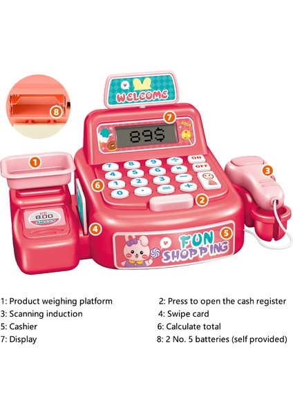 Çocuk Oyuncak Yazarkasa Playset Pretend Çocuk Süpermarket Ödeme Oyuncak Yeni Yürümeye Başlayan Çocuklar ve Amp; Okul Öncesi-Saklama Kutusu (Yurt Dışından) modelleri
