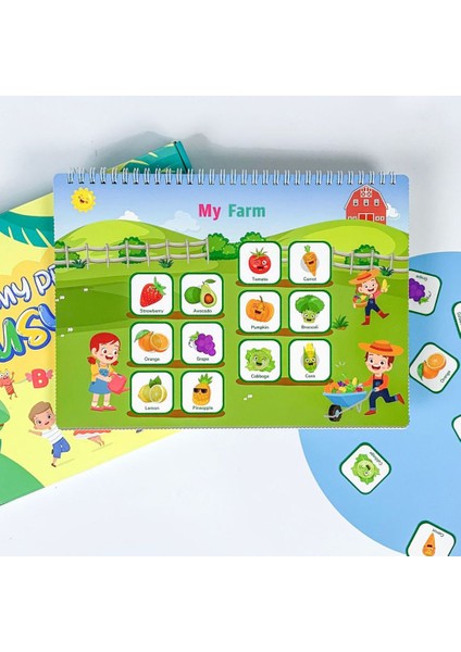 Montessori 16 Tema Yürümeye Başlayan Meşgul Kitap Okul Öncesi Öğretim Yardımcıları Ebeveyn-Çocuk Eğitici Oyuncak (Yurt Dışından)