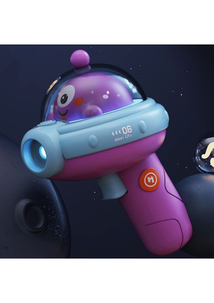 Karikatür Astronot Uzay Oyuncak Plastik Projelendirme Tabanca Çocuk Oyunu Toy-06-Alien ve Uçan Daire (Yurt Dışından)