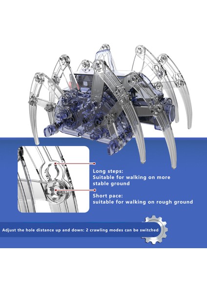 QB1016 Örümcek Robot Dıy Çocuk Eğitici Oyuncak Montajlı Kit (Yurt Dışından)