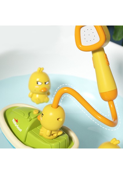 Elektrikli Ördek Yağmurlama Sevimli Banyo Oyuncak Duckies Tekne Mini El Duş Başlığı Bebek Bebekler ve Çocuklar Için Sprey Su (Yurt Dışından)